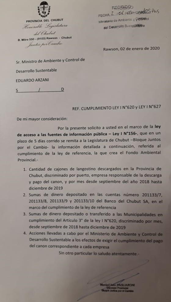 Pedido de informe ambiente