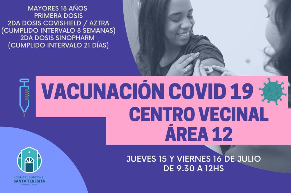 Vacunación Covid - 19 (ÁREA 12)