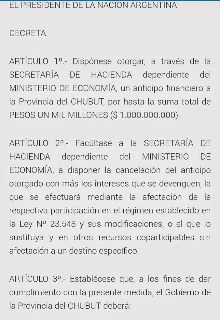 Decreto adelanto
