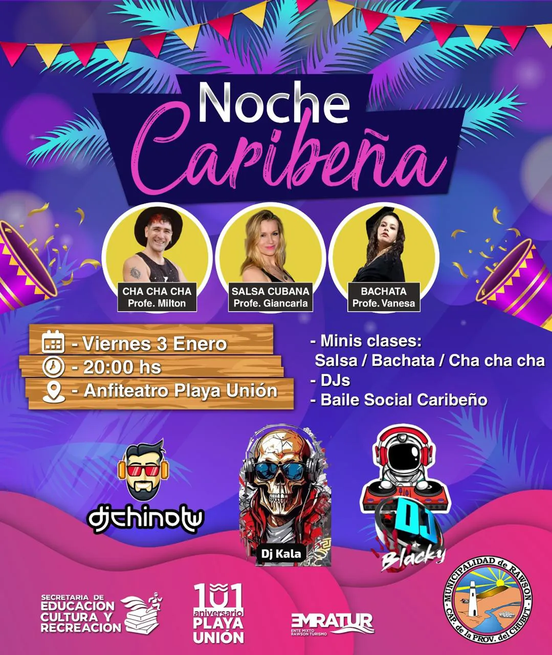 Flyer Noche Caribeña