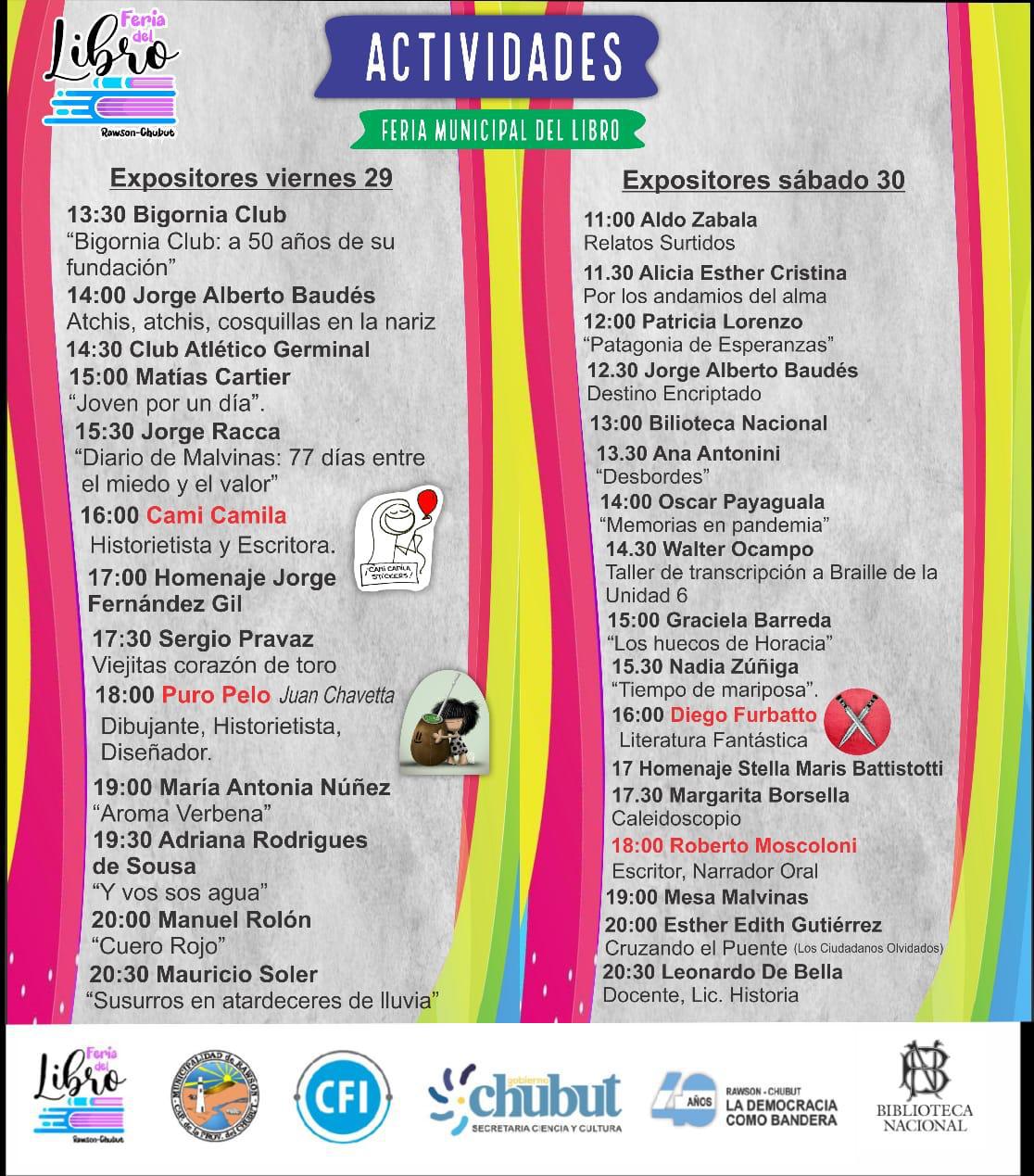 Flyer Actividades Feria Municipal del Libro