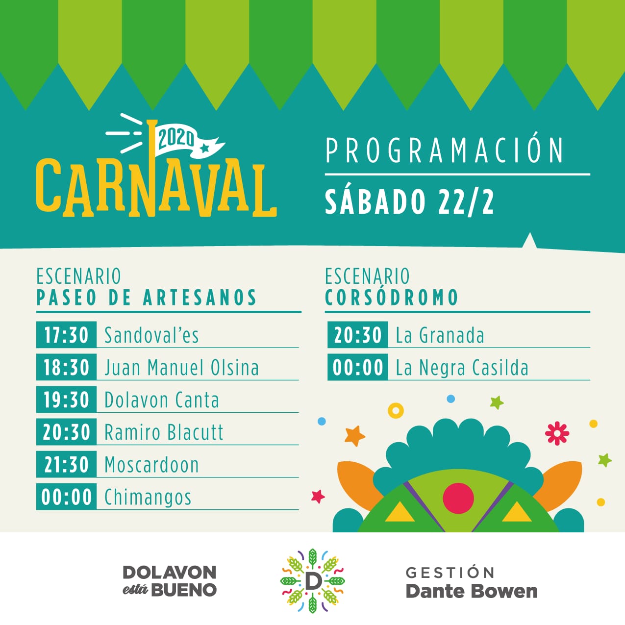 Programación sábado 22