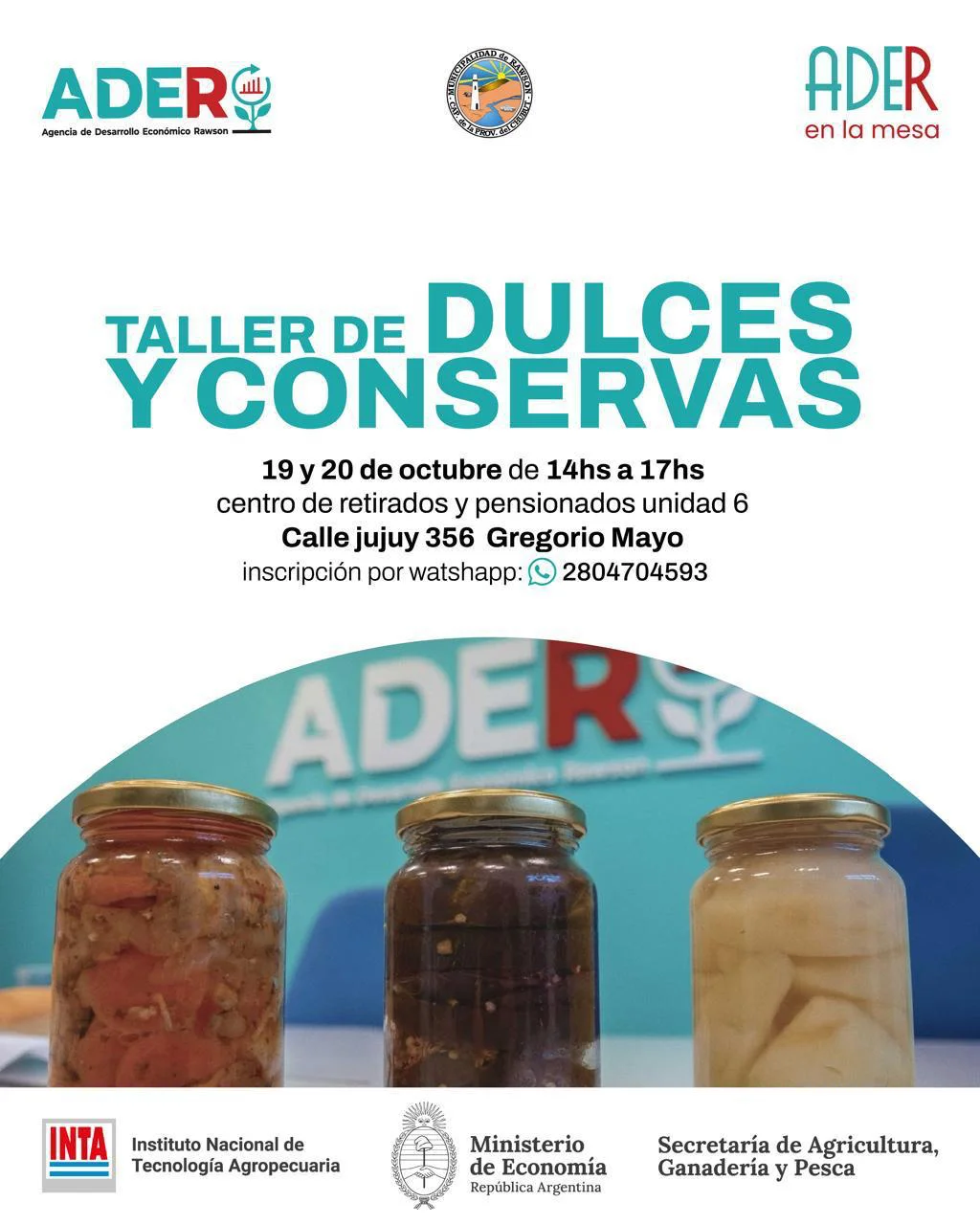 FLYER TALLER DE DULCES Y CONSERVAS