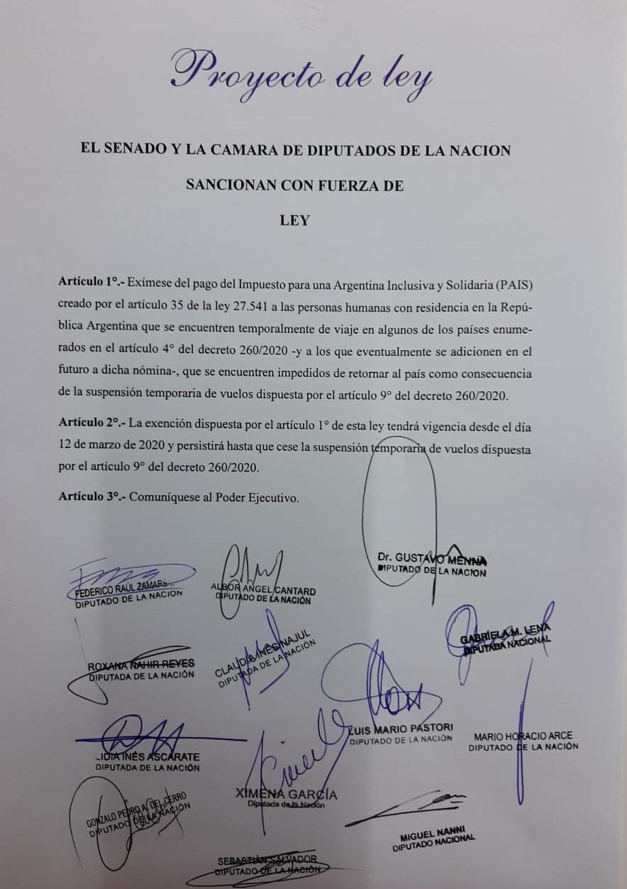 Eximición impuesto PAIS