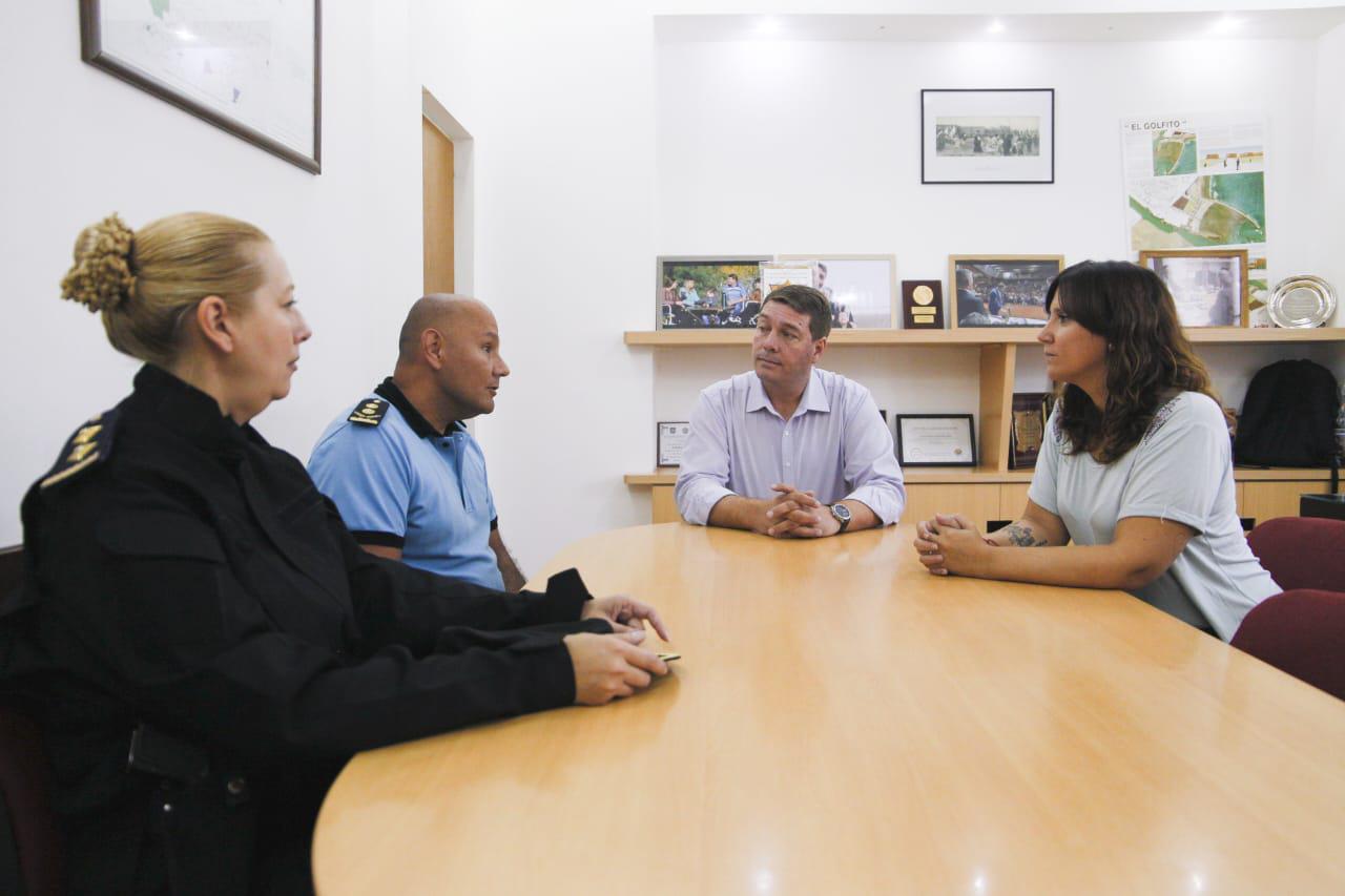 Biss y Barneche se reunieron con las autoridades policiales, Piñero y Medina
