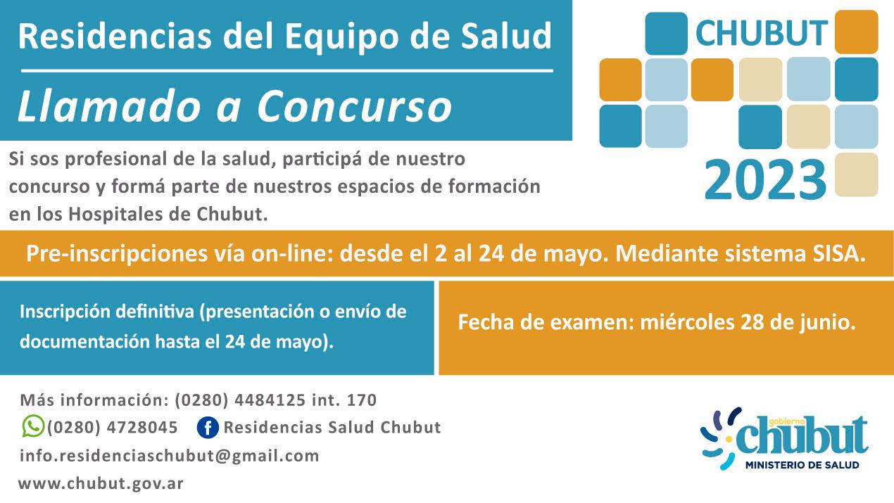 Provincia recuerda que se encuentra abierta la convocatoria a las “Residencias del Equipo de Salud 2023”