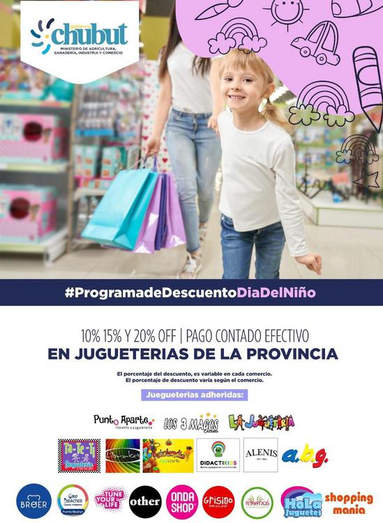 El Gobierno del Chubut recuerda que continúan vigentes los descuentos en jugueterías por el “Día de las Infancias”