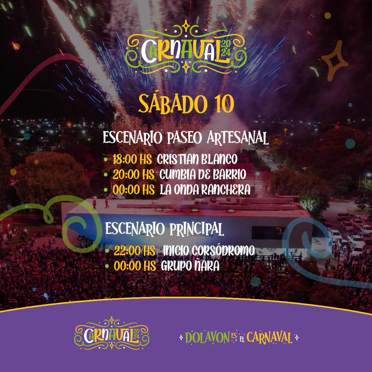 Crono Carnavales 2024 sábado 10
