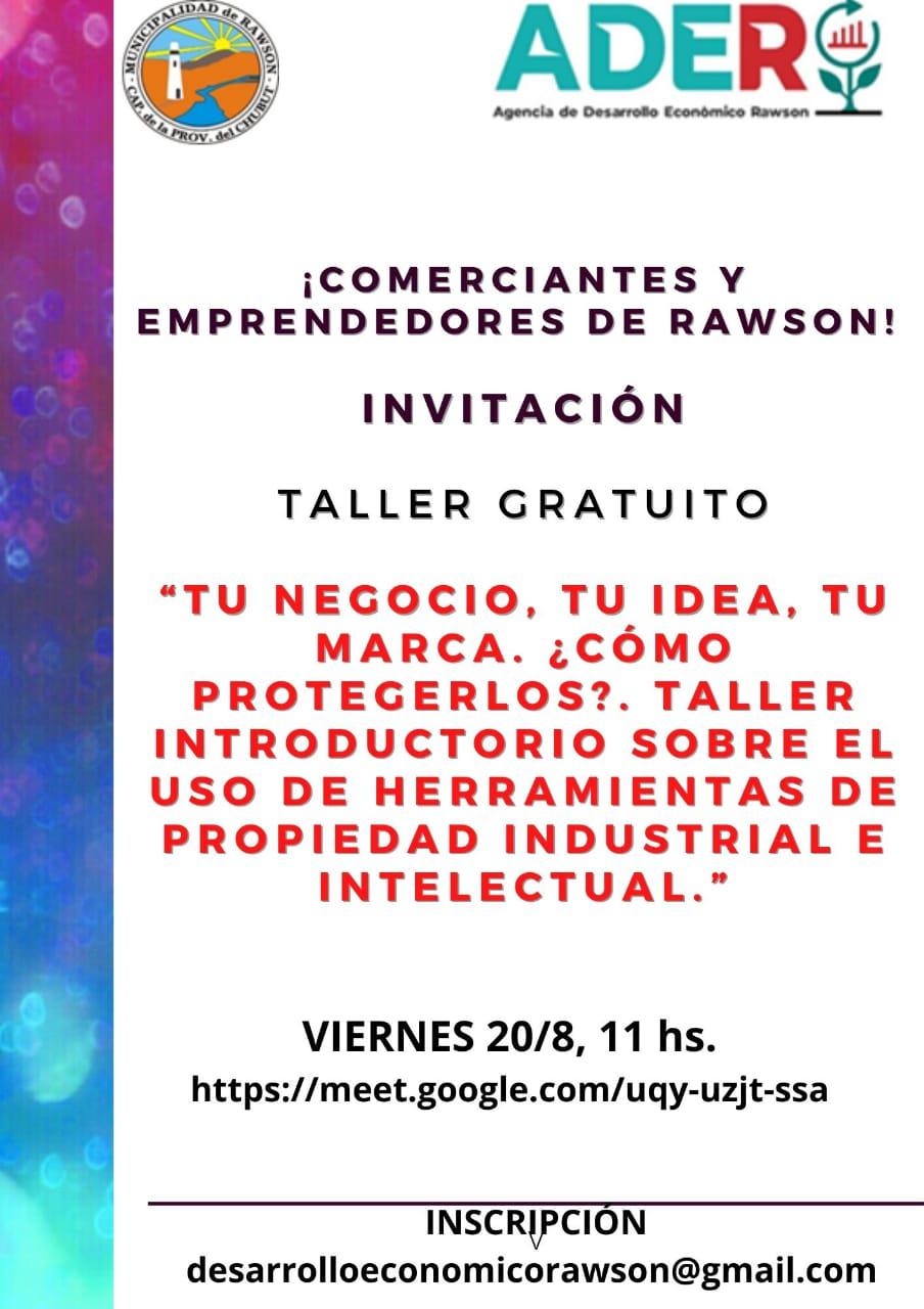 Flyer - Taller gratuito de la ADER