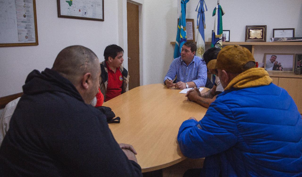 El intendente Biss junto al SOMU
