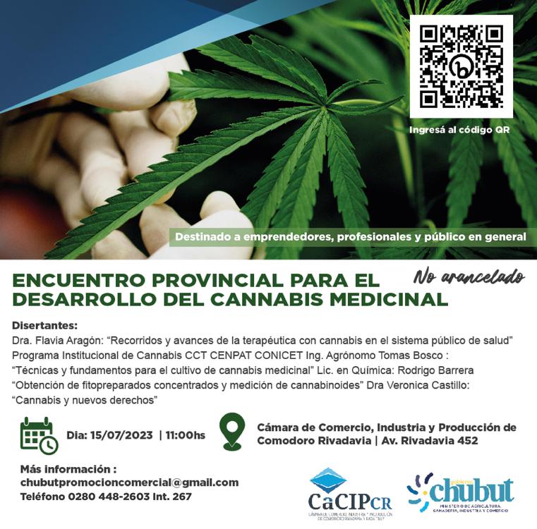 El Gobierno del Chubut organiza el primer Encuentro Provincial para el Desarrollo del Cannabis Medicinal