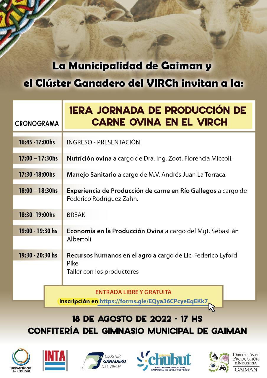 Provincia convoca a la 1° Jornada de Producción de Carne Ovina en el VIRCh