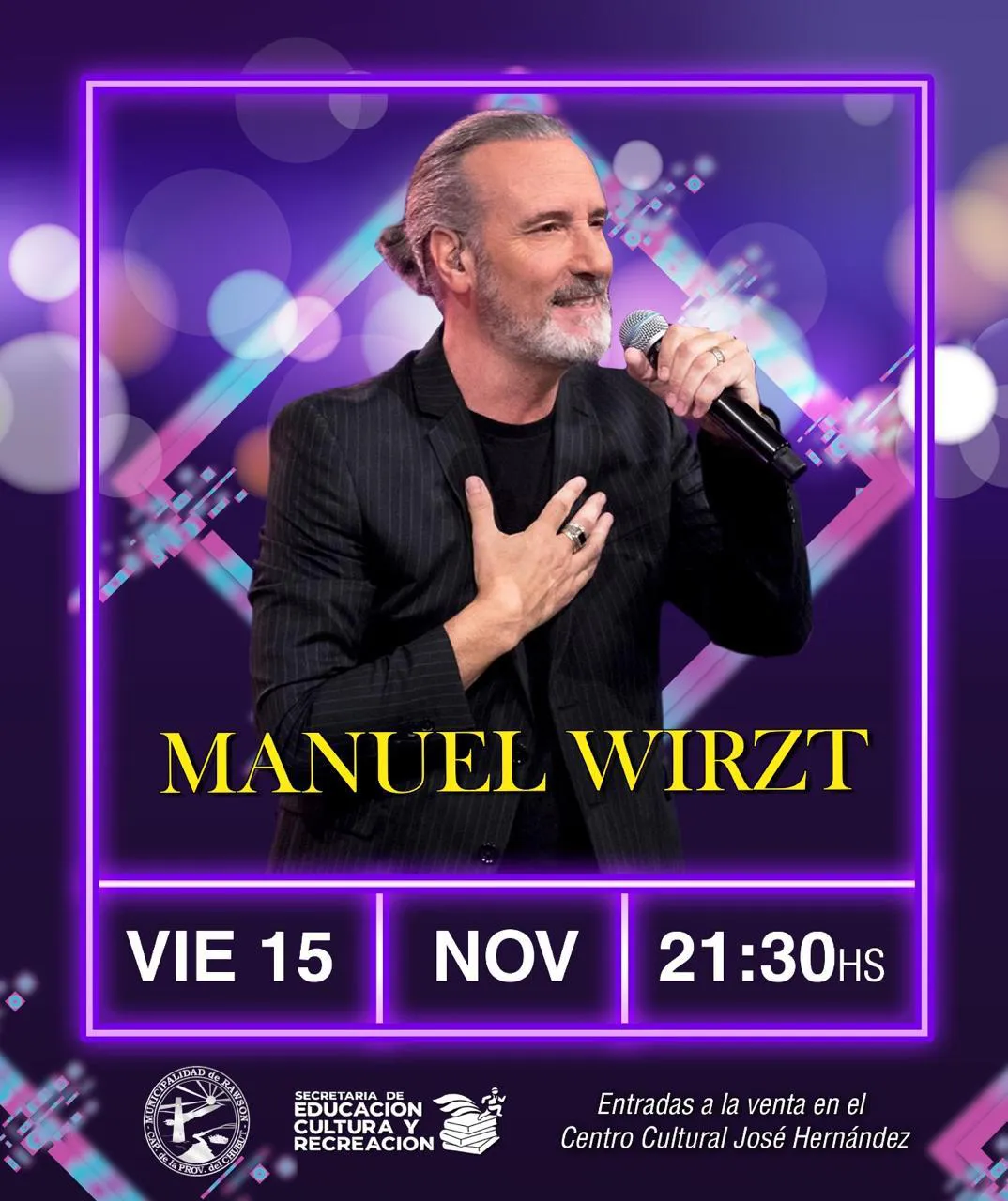 Flyer Manuel Wirzt viene a Rawson