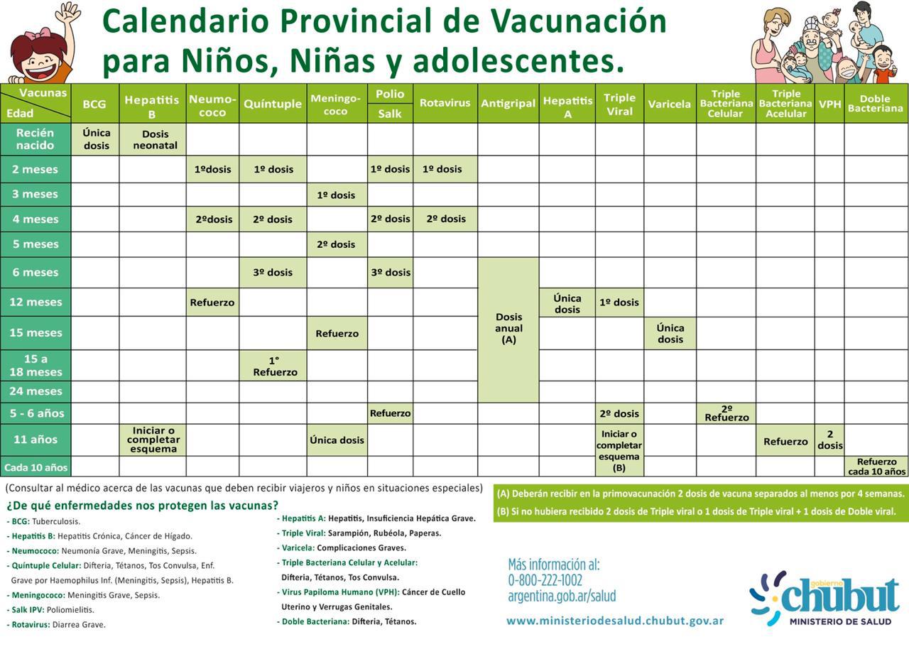calendario vacunacion escolar