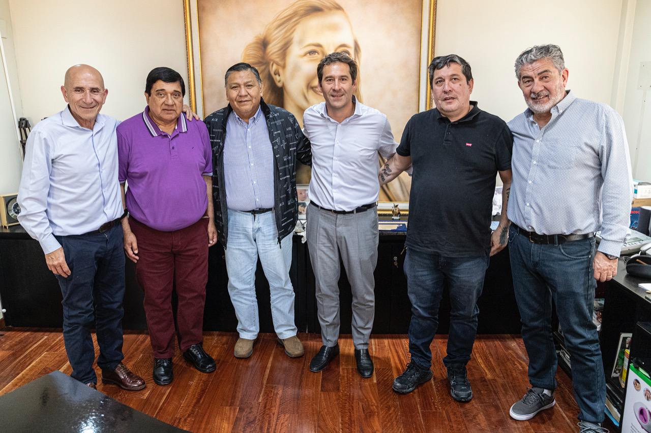 Luque con referentes sindicales