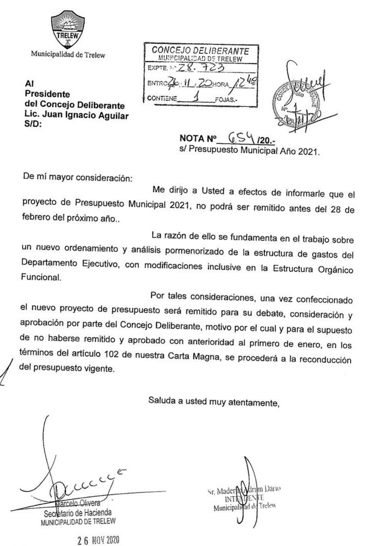 Nota Presupuesto