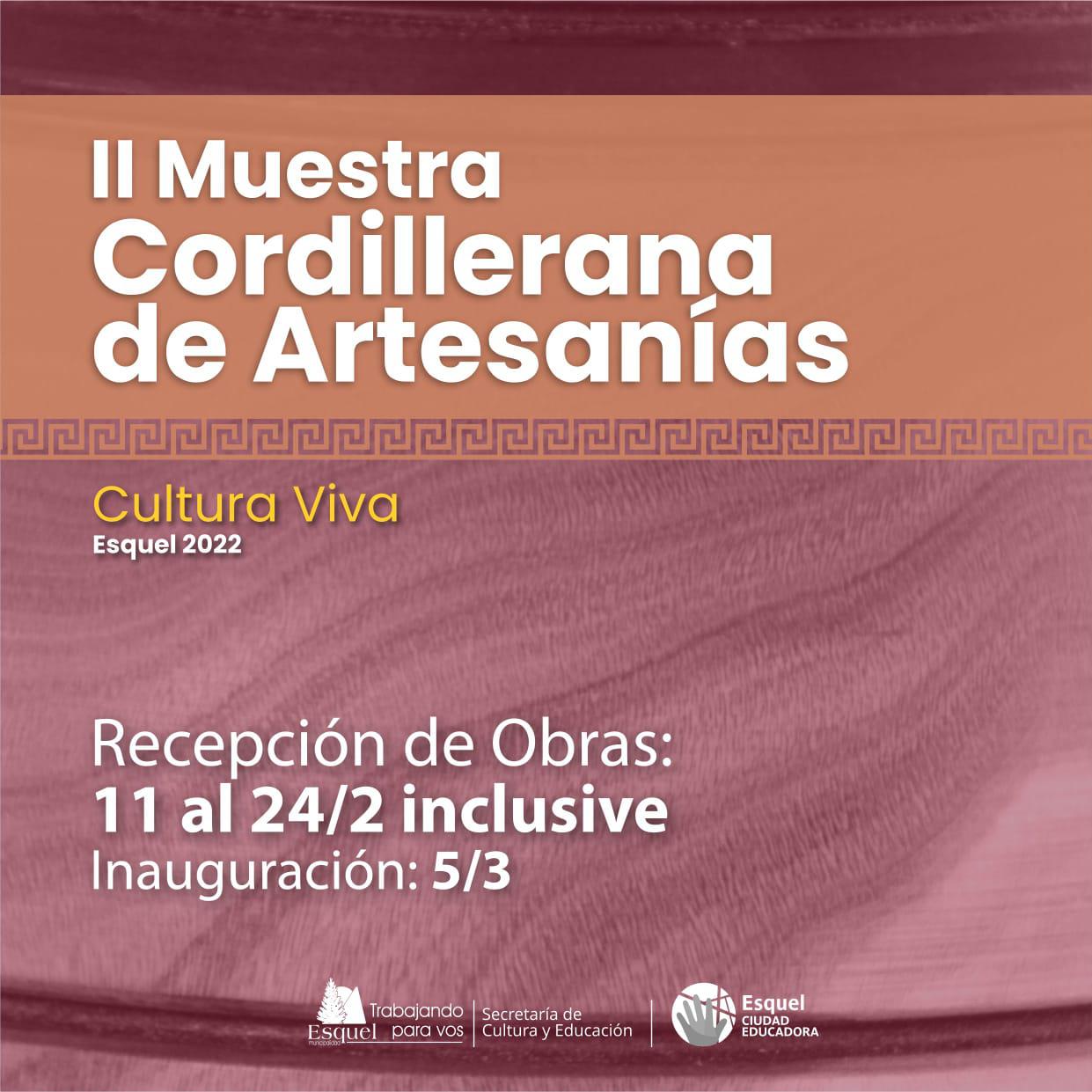 Flyer II Muestra cordillerana de Artesanias - Cultura Viva- Esquel 2022