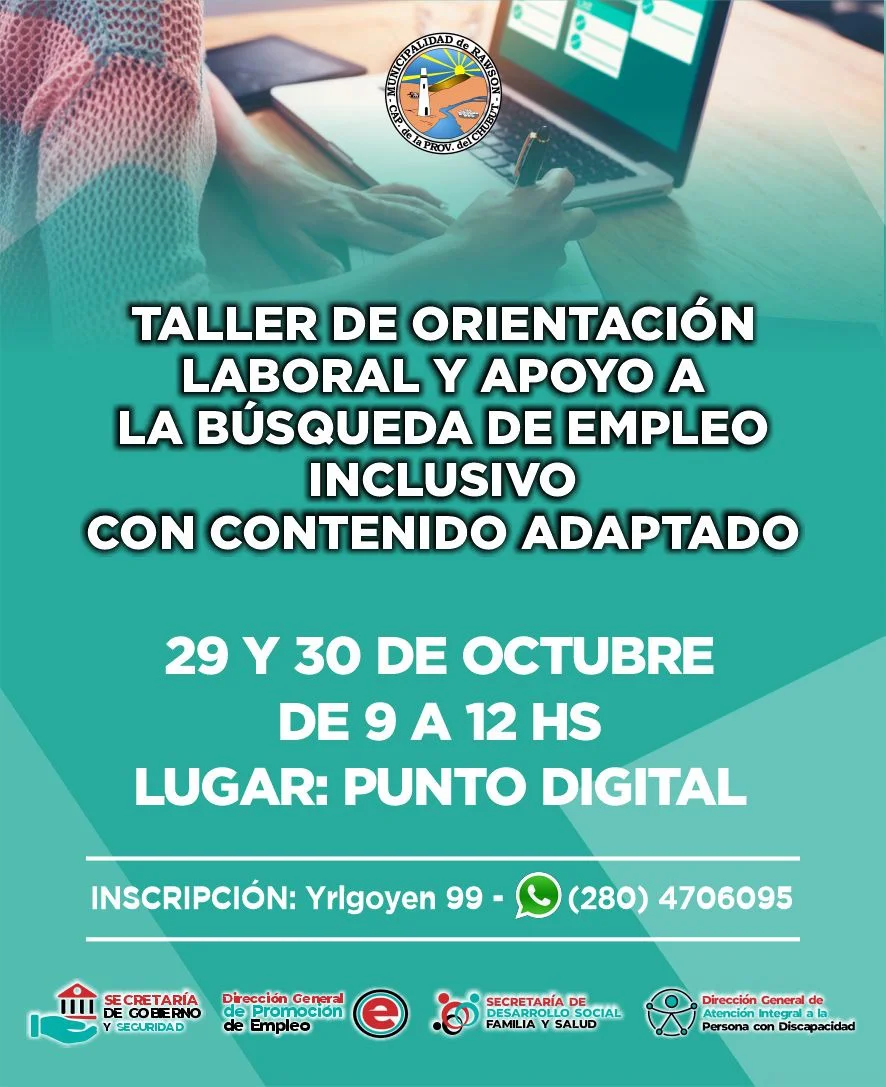 FLYER TALLER DE ORIENTACIÒN LABORAL INCLUSIVO